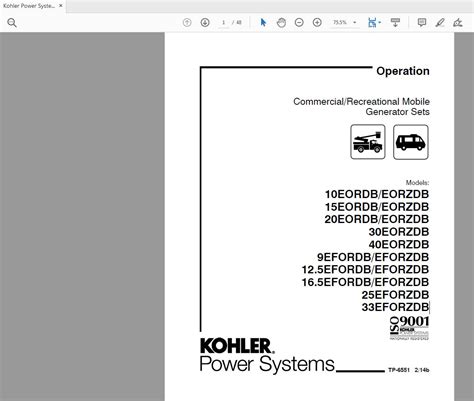 Kohler power systems operation and maintenance manuals. - Health information networking cisco answer lab manual.
