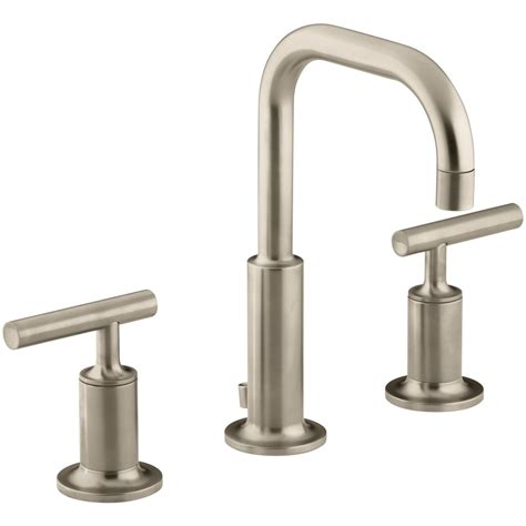 Purist faucets and accessories combine simple, architectural forms with sensual design lines. Featuring this modern, minimalist style, this Purist bathroom sink faucet has a single, straight lever handle. KOHLER Faucet Lifetime Limited Warranty.. 