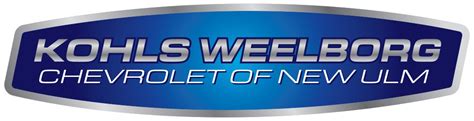 Kohls weelborg chevy. Explore exciting career opportunities with Weelborg Chevrolet. Weelborg auto is committed to its employees and truly sees them as being part of a family. Skip to main content. Careers. Español Sales: (877) 713-7134; Service: (866) 647-5482; Quick Service: (877) 713-7134 Ext. 108; 1430 Westridge Rd Directions New Ulm, MN 56073. 