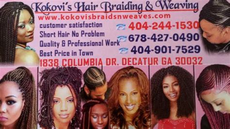 Kokovi african hair braiding reviews. Koko hair braiding salon is the place to get all your braiding and weaves done. We have over 20 workers and so there is no waiting time. 1838 Columbia Dr, Decatur, GA, United States, Georgia. (678) 427-0490. Price Range · $$. Rating · 4.4 (33 Reviews) 