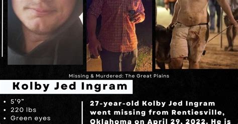 Kolby ingram. The body of Kolby Ingram, 27, is alleged to have been placed in a 55-gallon drum of muriatic acid after being murdered. The remains were found during a search of … 