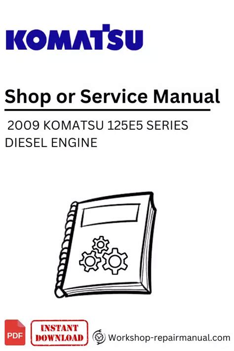 Komatsu 125e 5 diesel engine service repair manual. - Fotomodell enthält cd-rom-handbuch skizze buch schreibwaren set.