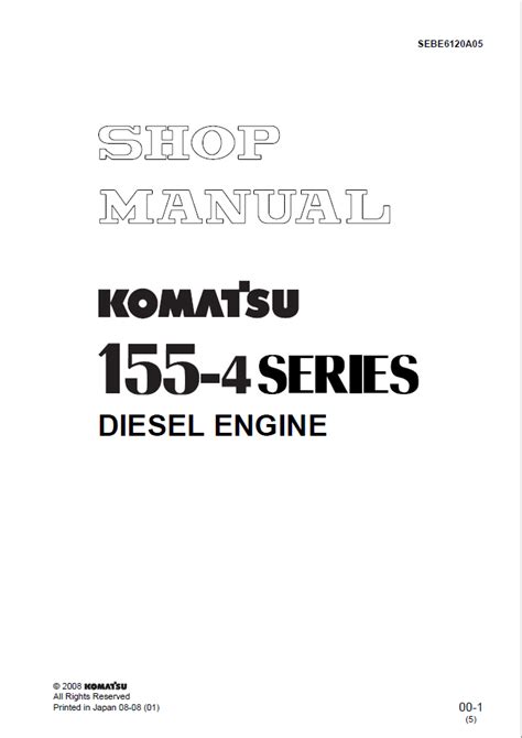 Komatsu 155 4 series diesel engine service repair manual. - 1999 lexus rx 300 owners manual original.