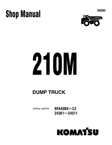 Komatsu 210m dump truck full service repair manual. - The complete guide to wiring 4th edition.