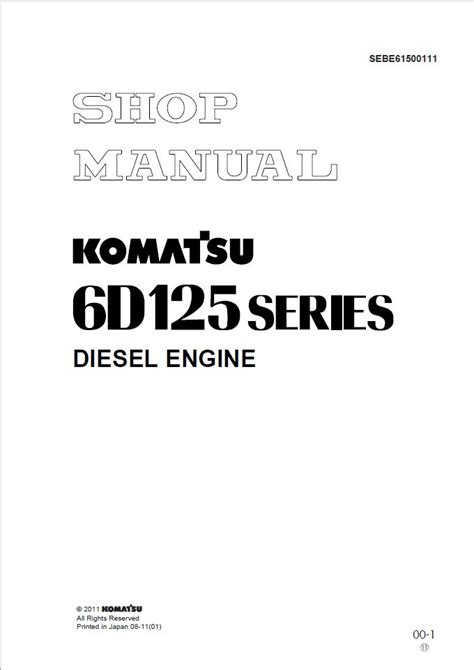 Komatsu 6d125 1 s6d125 1 sa6d125 1 engine service manual. - Fleetwood terry dakota travel trailer owners manual.