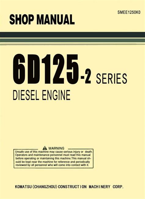 Komatsu 6d125 2 diesel engine service repair manual. - A gravura brasileira na coleção mônica e george kornis..