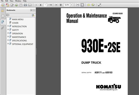 Komatsu 930e 2se dump truck operation maintenance manual s n a30171 and a30183. - Alcoa pre employment test study guide.