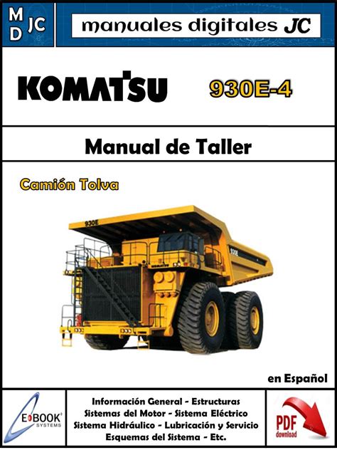 Komatsu 930e 3 servicio de reparación de camiones volquete manual de reparación. - Guia esencial de decoracion (guias esenciales series).