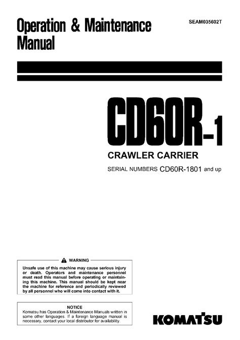 Komatsu cd60r 1 crawler carrier operation maintenance manual s n 2012 and up. - Iso 22000 standard procedures for food safety management systems bizmanualz.