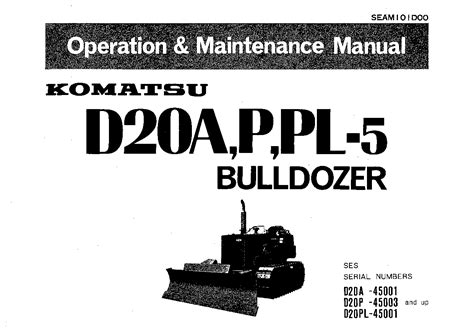 Komatsu d20a 5 d20p 5 d20pl 5 bulldozer betrieb wartungsanleitung s n 45001 und höher 45003 und höher. - Pioneer efx 500 r efx 500r service manual repair guide.