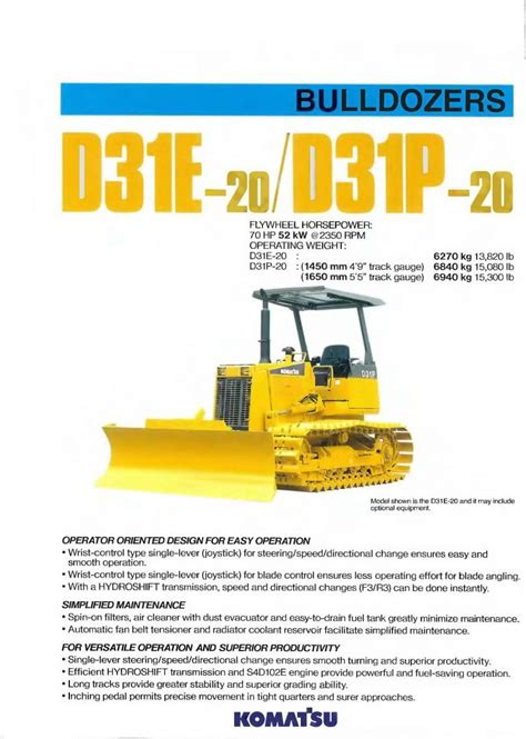 Komatsu d31e 18 series bulldozer service manual. - Solutions manual for power generation operation control.