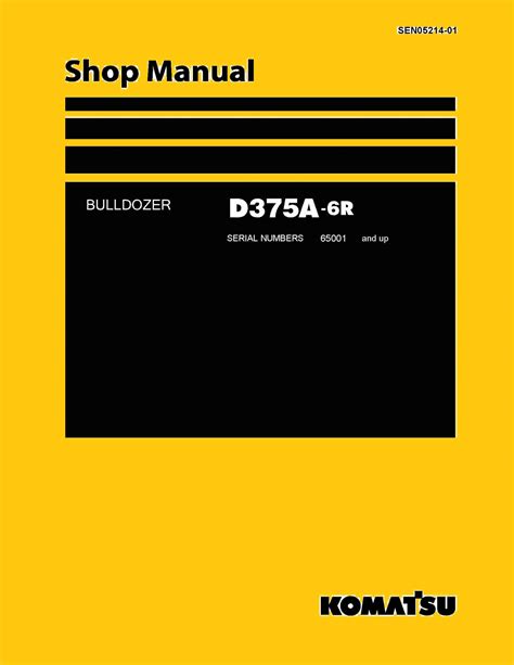 Komatsu d375a 6r dozer bulldozer service repair workshop manual download sn 65001 and up. - Manuale di servizio del rasaerba john deere 425.