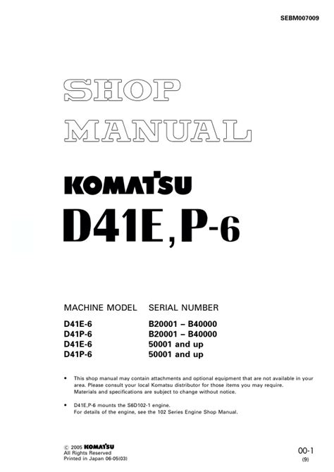 Komatsu d41e 6 bulldozer service manual. - First thought conversations with allen ginsberg.