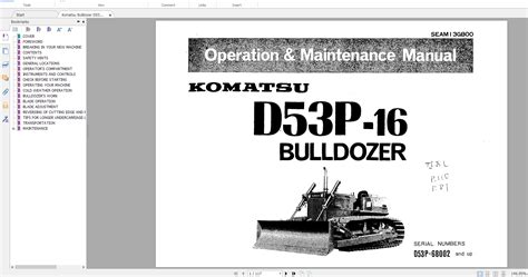 Komatsu d50a d50p d50pl d50f d53a d53p 16 bulldozer shop manual. - Bush hog m346 m446 m546 operation maintenance owners manual.