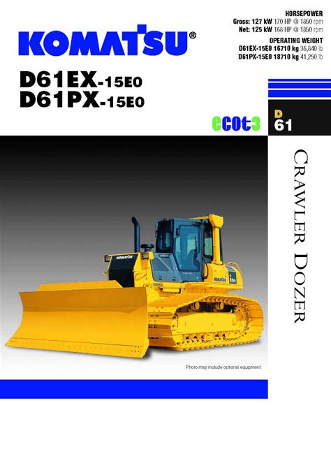 Komatsu d61ex 15 d61px 15 dozer bulldozer service repair workshop manual sn b40001 and up. - Basic physics a self teaching guide 2nd edition.