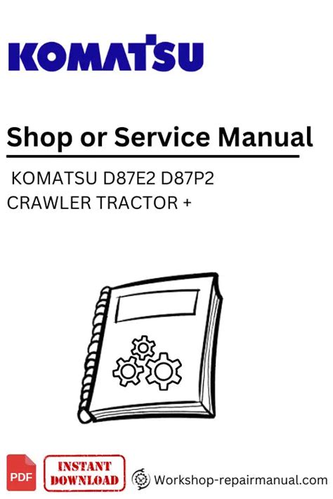 Komatsu d87e 2 d87p 2 crawler tractor service shop repair manual. - Extracción de la piedra de locura.