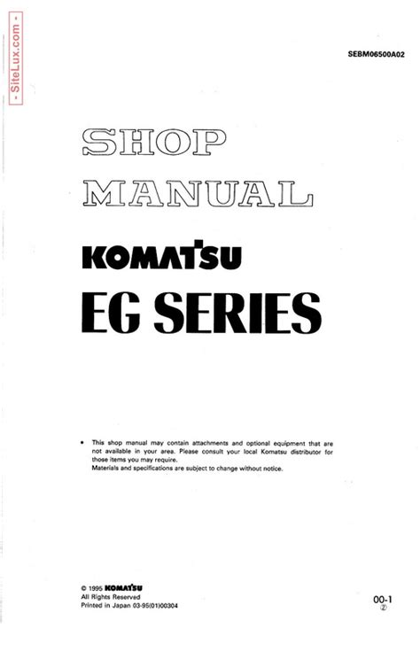 Komatsu eg 1 series generator service repair manual. - Das handbuch der energie-rohstoff-hedgefonds von john p thompson.