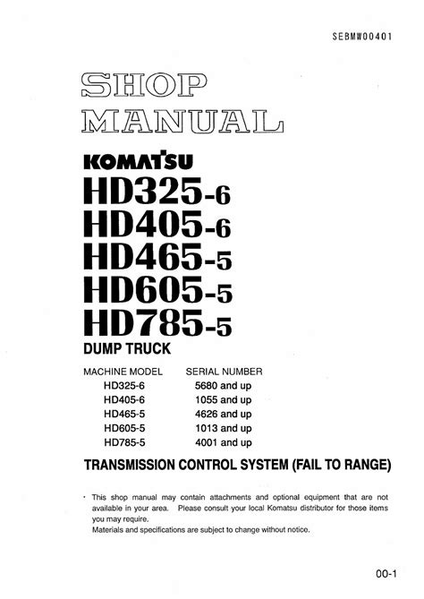 Komatsu hd465 5 hd 465 dump truck service manual. - Les contes de la source perdue.