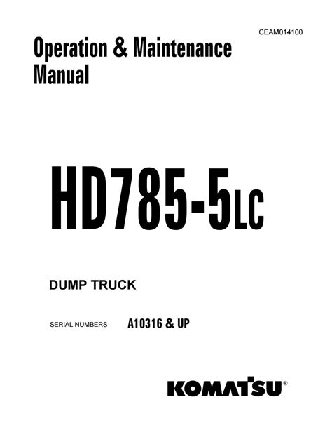 Komatsu hd785 5lc dump truck operation maintenance manual. - Guida pressione pneumatici honda cb 400.