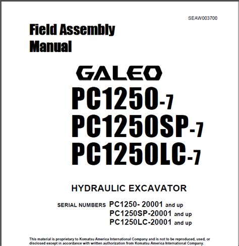 Komatsu pc1250 7 field assembly manual. - Dissection guide for the clam answers.