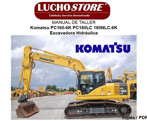 Komatsu pc160 6k pc180lc 6k pc180nlc 6k excavadora hidráulica taller de servicio manual de reparación. - Ausrichten trex 600efl pro super combo handbuch.