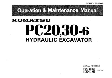 Komatsu pc20 30 6 download del manuale per la manutenzione dell'escavatore idraulico. - Service manual of deutz diesel bf4m1013ec engine.