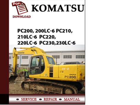 Komatsu pc200 200lc 6 pc210 210lc 6 pc220 220lc 6 pc230 230lc 6 factory service repair manual. - Gamba per test di compressione manuale.