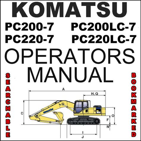 Komatsu pc200 7 pc200lc 7 pc220 7 pc220lc 7 hydraulic excavator operation maintenance manual. - Mitsubishi colt lancer 1996 2003 full service repair manual.