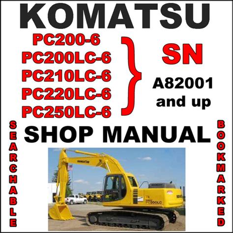 Komatsu pc200 pc200lc 6 pc210lc 6 maintenance manual. - The mcgraw hill guide to the pmp exam 1st edition.