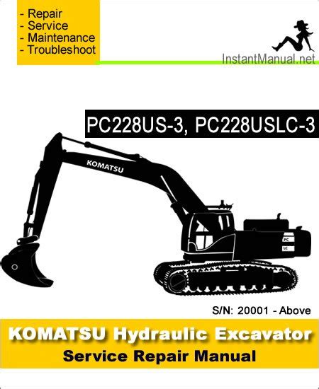 Komatsu pc228us 3 pc228uslc 3 excavadora hidráulica taller de servicio manual de reparación. - Manuale di servizio della gru omega 15.