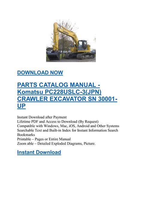 Komatsu pc228us 3 pc228uslc 3 hydraulic excavator operation maintenance manual s n 30001 and up. - 36112 16 working concrete trainee guide.