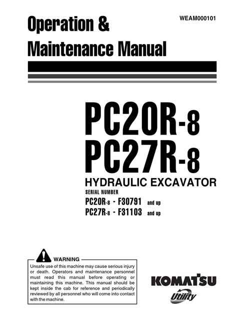 Komatsu pc27r 8 operation and maintenance manual. - The manual of ideas by john mihaljevic.