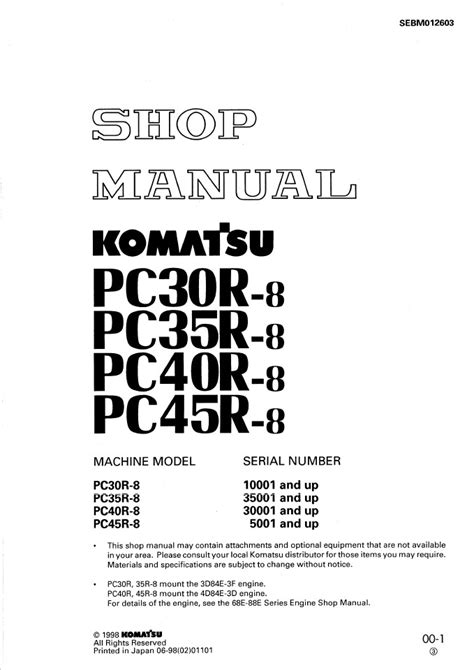 Komatsu pc30r 8 pc35r 8 pc40r 8 pc45r 8 shop manual. - Buell xb12s lightning service repair manual 2004 2009.fb2.