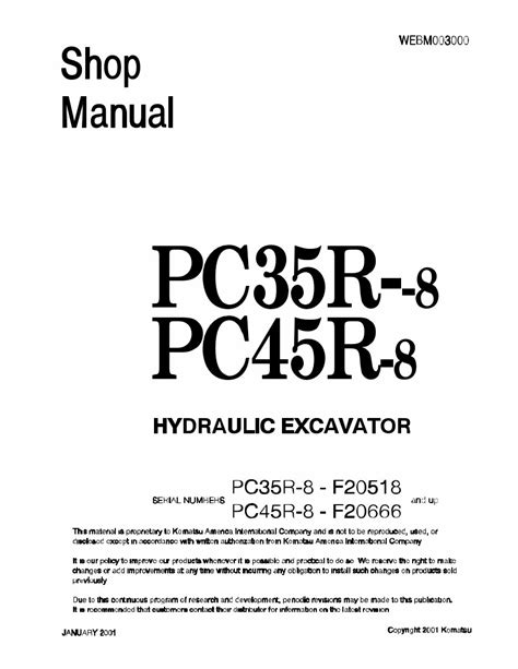 Komatsu pc35r 8 pc45r 8 hydraulic excavator service shop repair manual. - Manual for markem 110i laser printer.