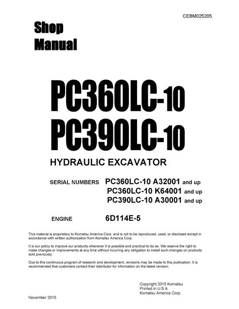 Komatsu pc360lc 10 hydraulic excavator service repair manual download. - Manual del propietario del autobús blue bird.