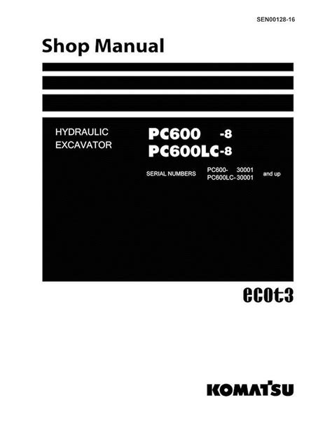 Komatsu pc600 8 pc600lc 8 manual de reparación de servicio de excavadora hidráulica. - Download manuale di panasonic plasma tv.