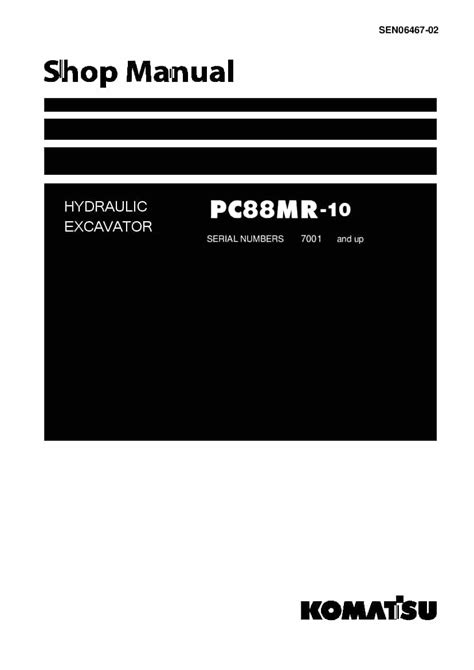 Komatsu pc88mr 10 hydraulic excavator service manual. - Die relevanz von unternehmensreputation für anlegerentscheidungen.