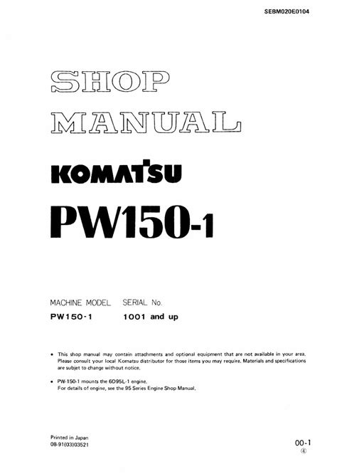 Komatsu pw150 1 hydraulic excavator service shop manual. - Exposición de arte español en el cairo..