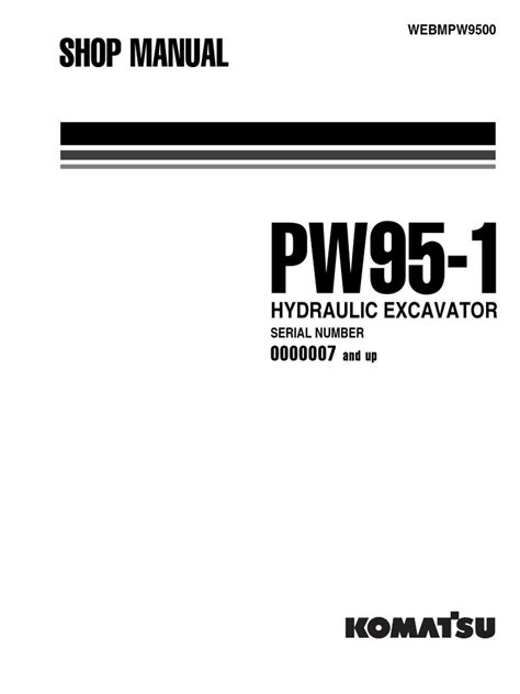 Komatsu pw95 1 hydraulic excavator service manual. - The complete idiots guide to cartooning.
