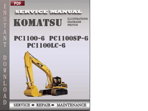 Komatsu service pc1100 6 pc1100lc 6 pc1100sp 6 shop manual excavator workshop repair book. - 4050 reifenmontiermaschine mäntel troebleshooting guide reparatur.
