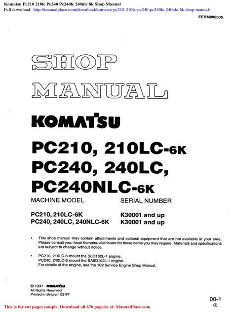 Komatsu service pc210 210lc 6k pc240lc 240nlc 6k shop handbuch bagger reparaturbuch. - Zur kenntnis der tränkwasserverhältnisse ostpreussischer güter ....