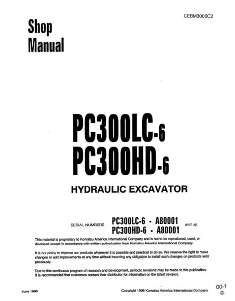 Komatsu service pc300hd 6 pc300lc 6 shop manual excavator workshop repair book. - Flawless consulting a guide to getting your expertise used third.