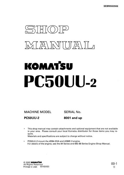 Komatsu service pc50uu 2 shop manual excavator repair book. - Canon pixus 900pd i900d i905d impresora manual de reparación de servicio.