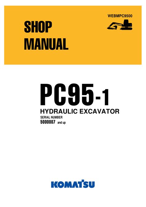 Komatsu service pc95 1 shop manual excavator repair book. - American government guided and review answers.