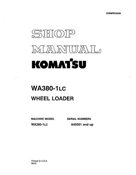 Komatsu service wa 320 1lc shop manual wheel loader workshop repair book. - Panasonic th 42px80e th 42px80b guida alla riparazione manuale di servizio.