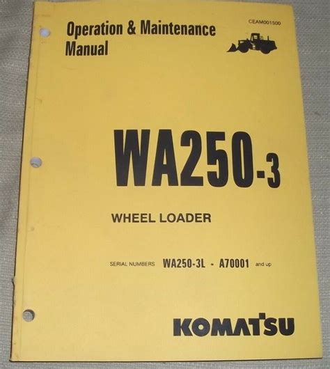 Komatsu wa250 3 wheel loader operation maintenance manual s n a70001 and up. - Leistungen nach dem bundesversorgungsgesetz bei krankheit..