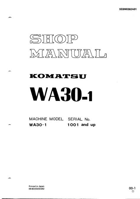 Komatsu wa30 1 wheel loader service repair manual 1001 and up. - Golf mk3 95 vr6 owner manual.