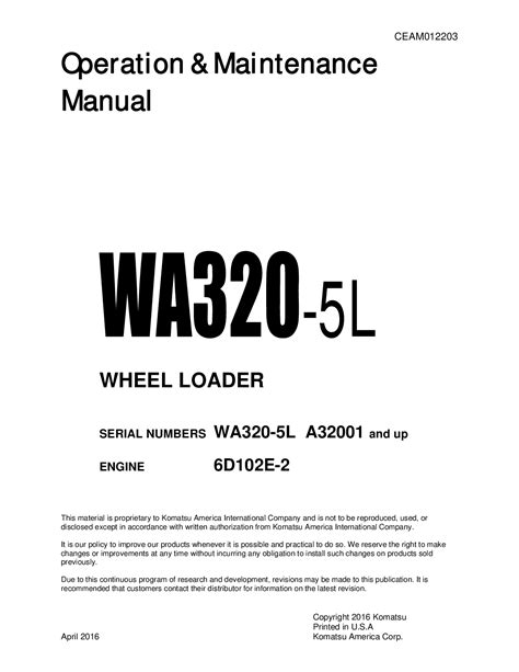 Komatsu wa320 5 operation and maintenance manual. - Solutions manual to numerical mathematics and computing.