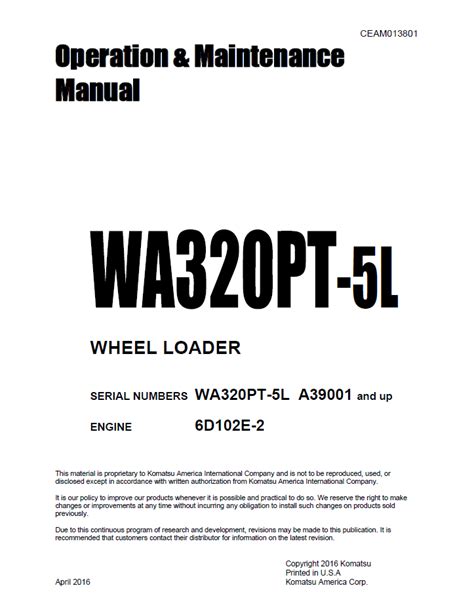 Komatsu wa320pt 5l parallel tool carrier service shop repair manual. - A first course in probability 8th edition solutions manual.