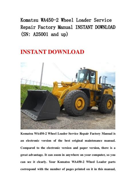 Komatsu wa450 2 wheel loader operation maintenance manual s n a25001 and up. - Clinical manual for the study of medical cases by james finlayson.